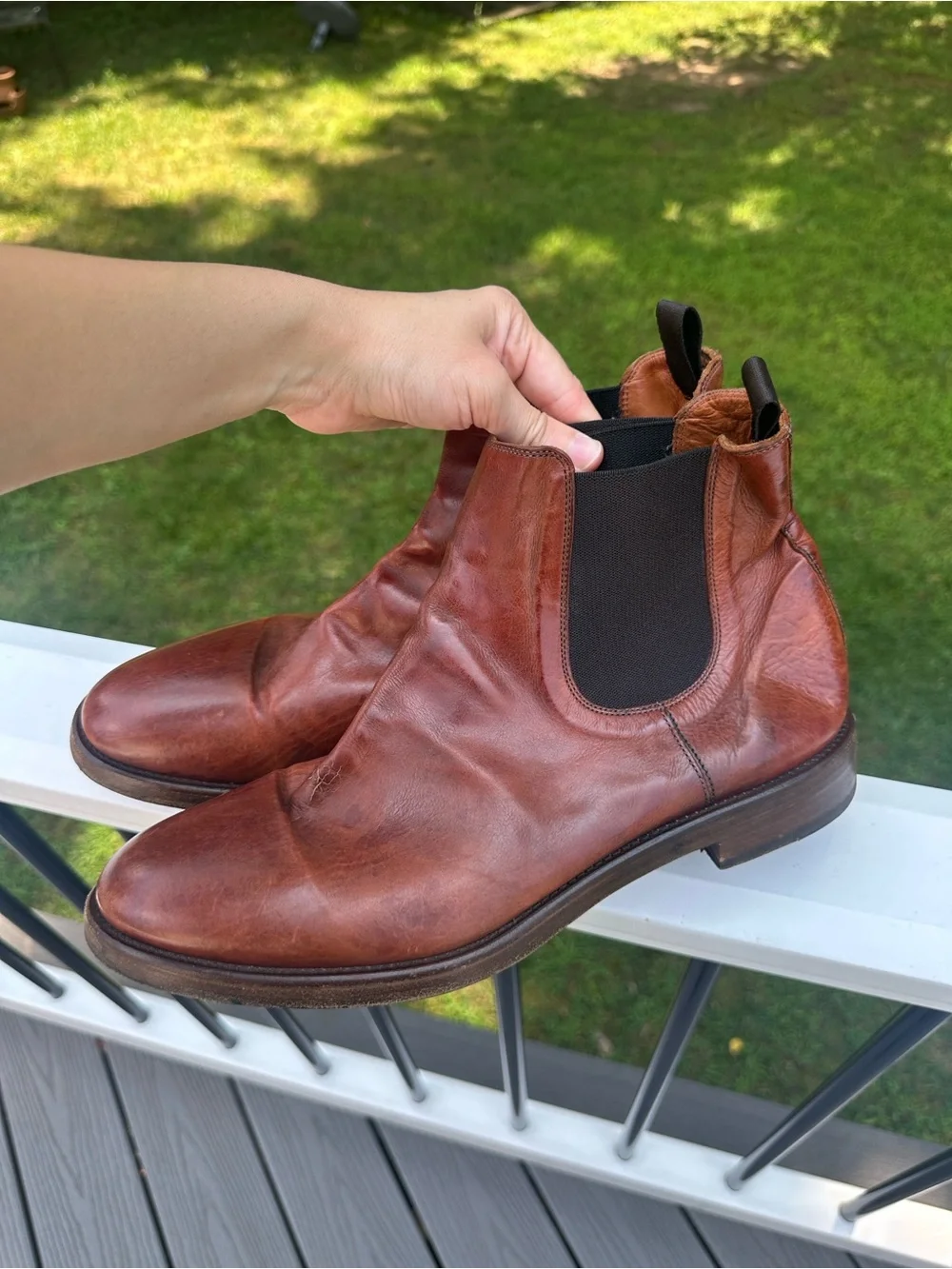 Frye Chase Chelsea 80040 Mens Brown Leather Slip On Chelsea Boots